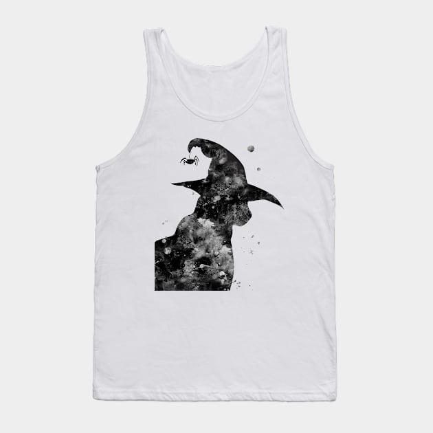 Witch Cat Watercolor Painting 2 Tank Top by Miao Miao Design